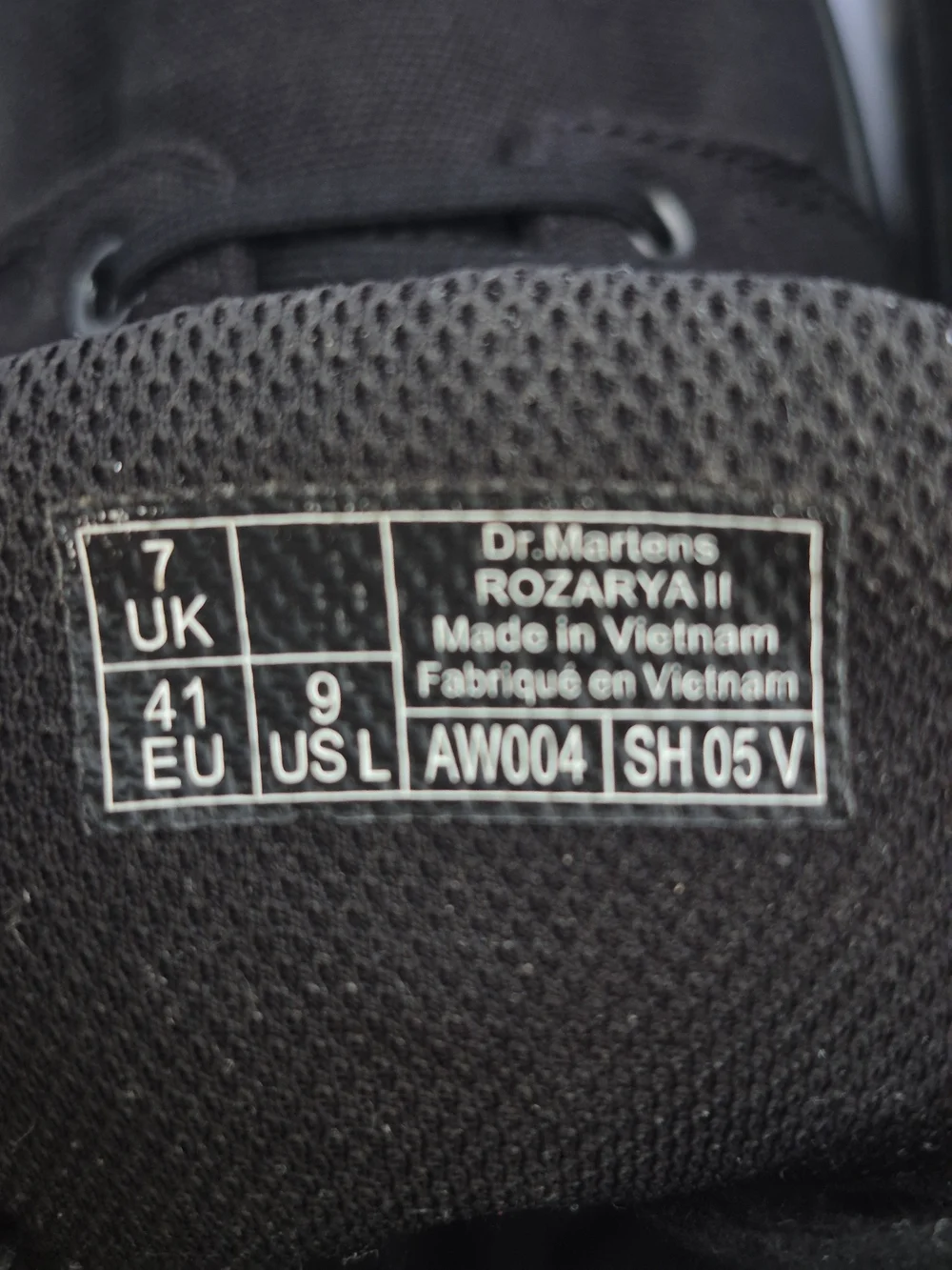 DR. MARTENS Rozarya II Black Canva Zipper  Women's High-Top Sneaker Size 9